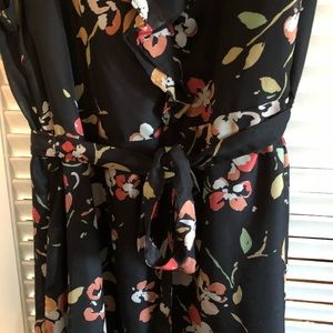 Black silk dress with belt!